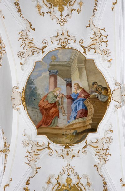 Andechs Monastery, Fresco, Andechs, Bavaria, Germany by Unknown